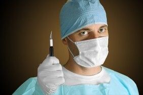 Surgeon performing penis enlargement surgery for medical reasons